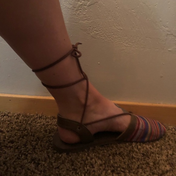 Vans multicolor tie up sandal 7.5 - Picture 5 of 5